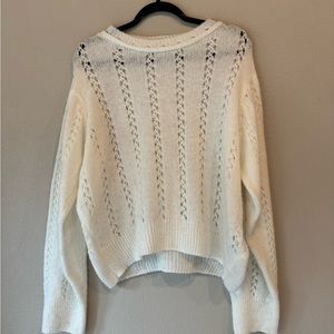 Topshop Cream Crochet Sweater